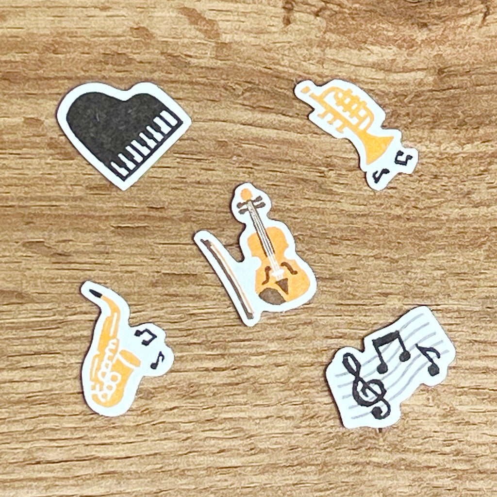 Music Instrument Washi Stickers