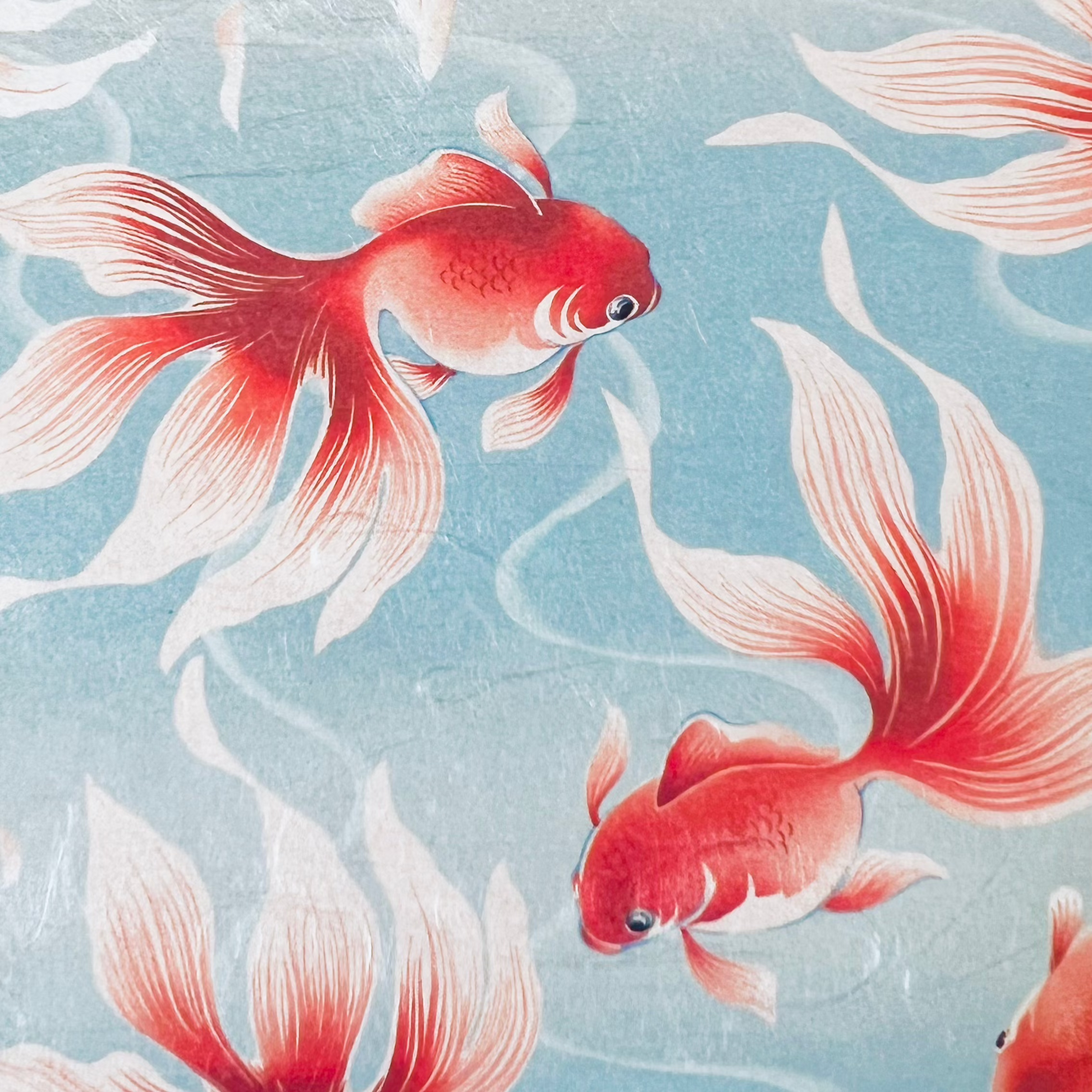 Yuzen Washi Fish Pattern - Chiyogami Origami Paper