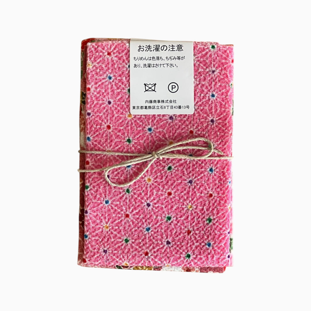 Japanese Crepe Fabrics - Kyoto Yuzen pattern in Pink