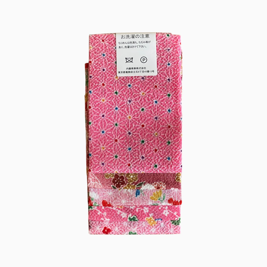 Japanese Crepe Fabrics - Kyoto Yuzen pattern in Pink