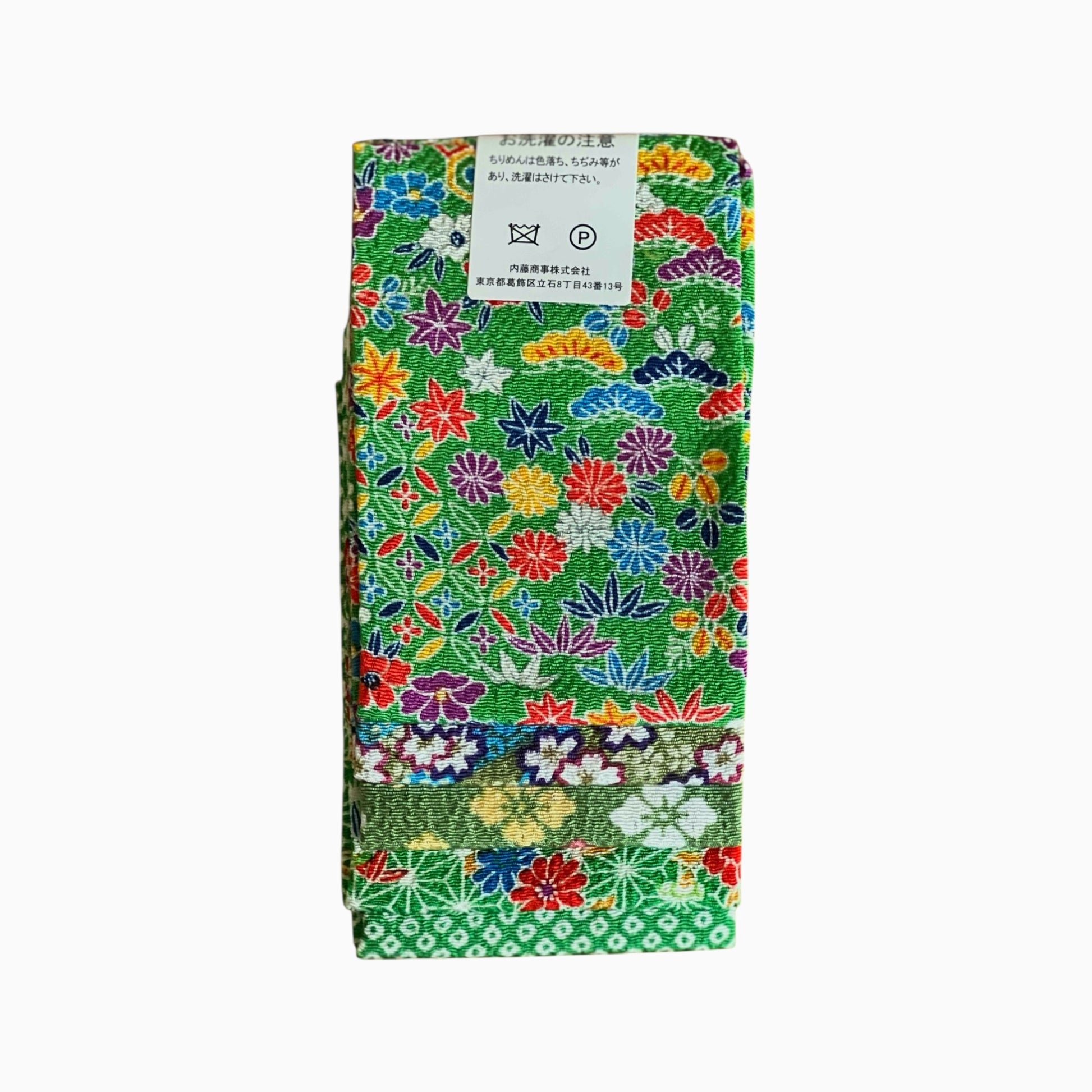 Japanese Crepe Fabrics - Kyoto Yuzen pattern in Green