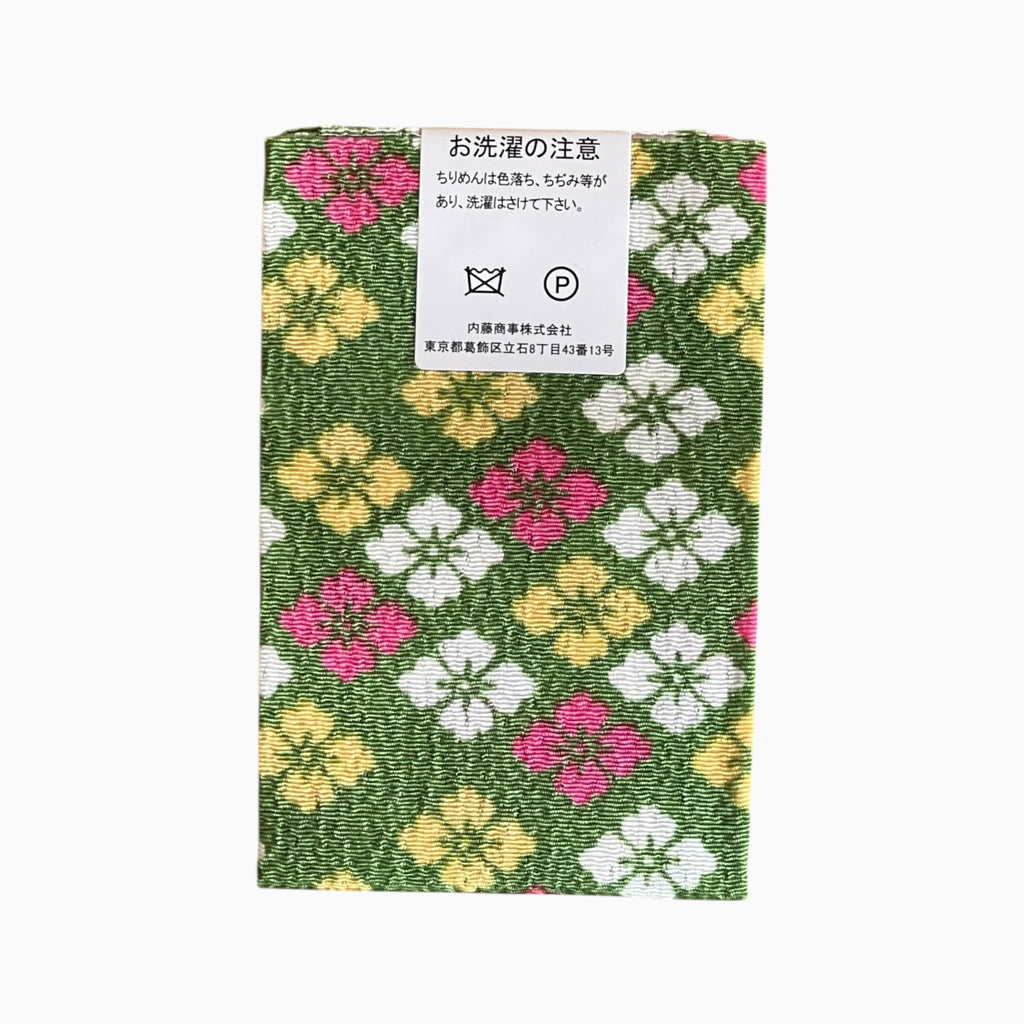 Japanese Crepe Fabrics - Kyoto Yuzen pattern in Green