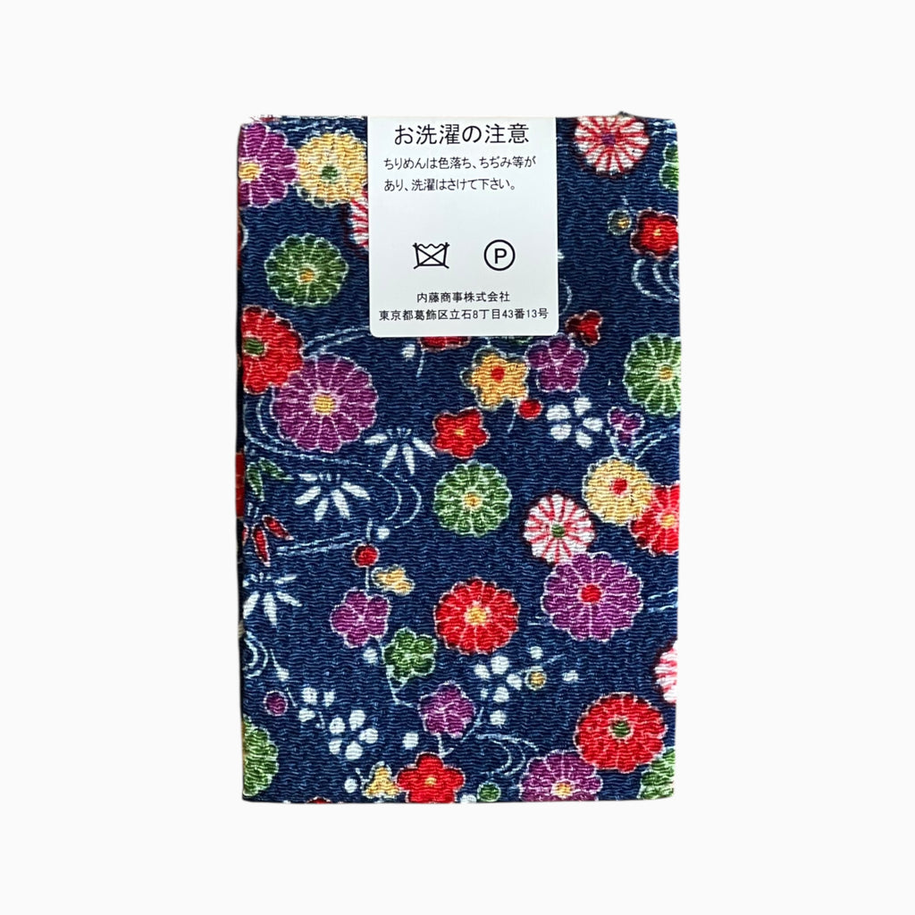 Japanese Crepe Fabrics - Kyoto Yuzen pattern in Blue