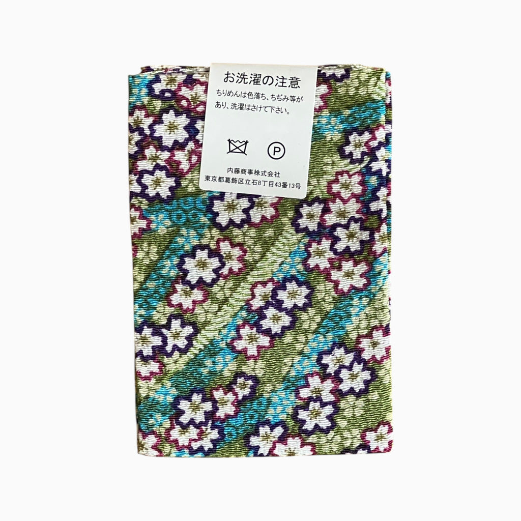 Japanese Crepe Fabrics - Kyoto Yuzen pattern in Green