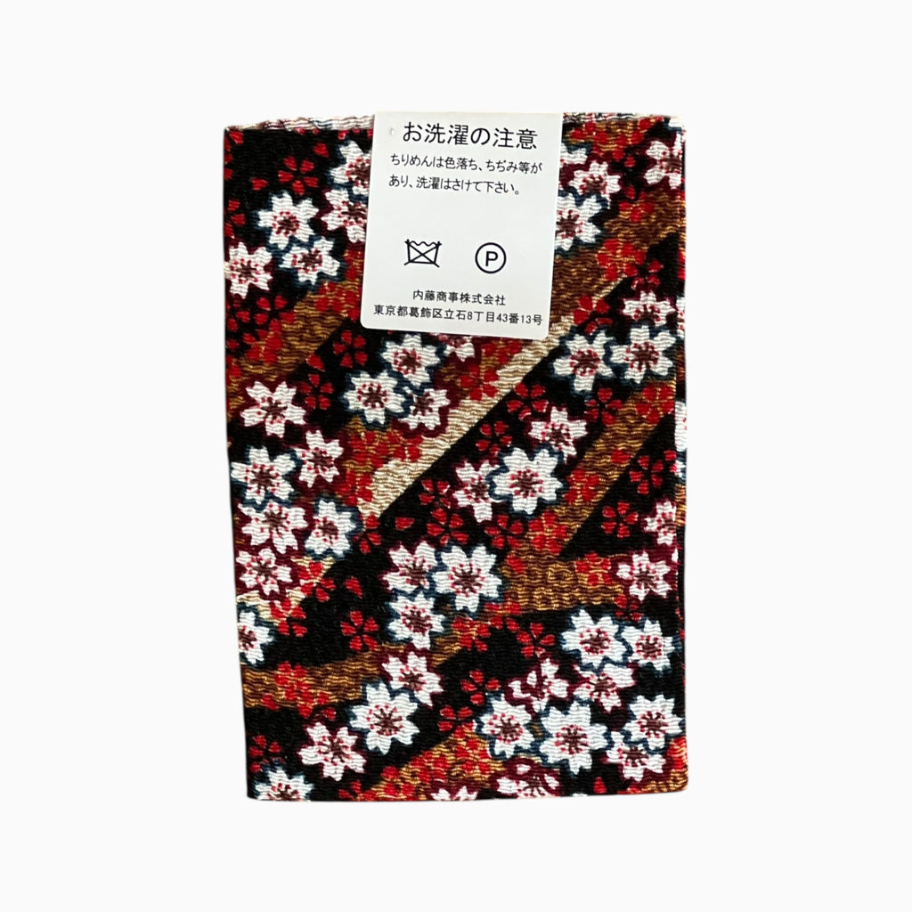 Japanese Crepe Fabrics - Kyoto Yuzen pattern in Black