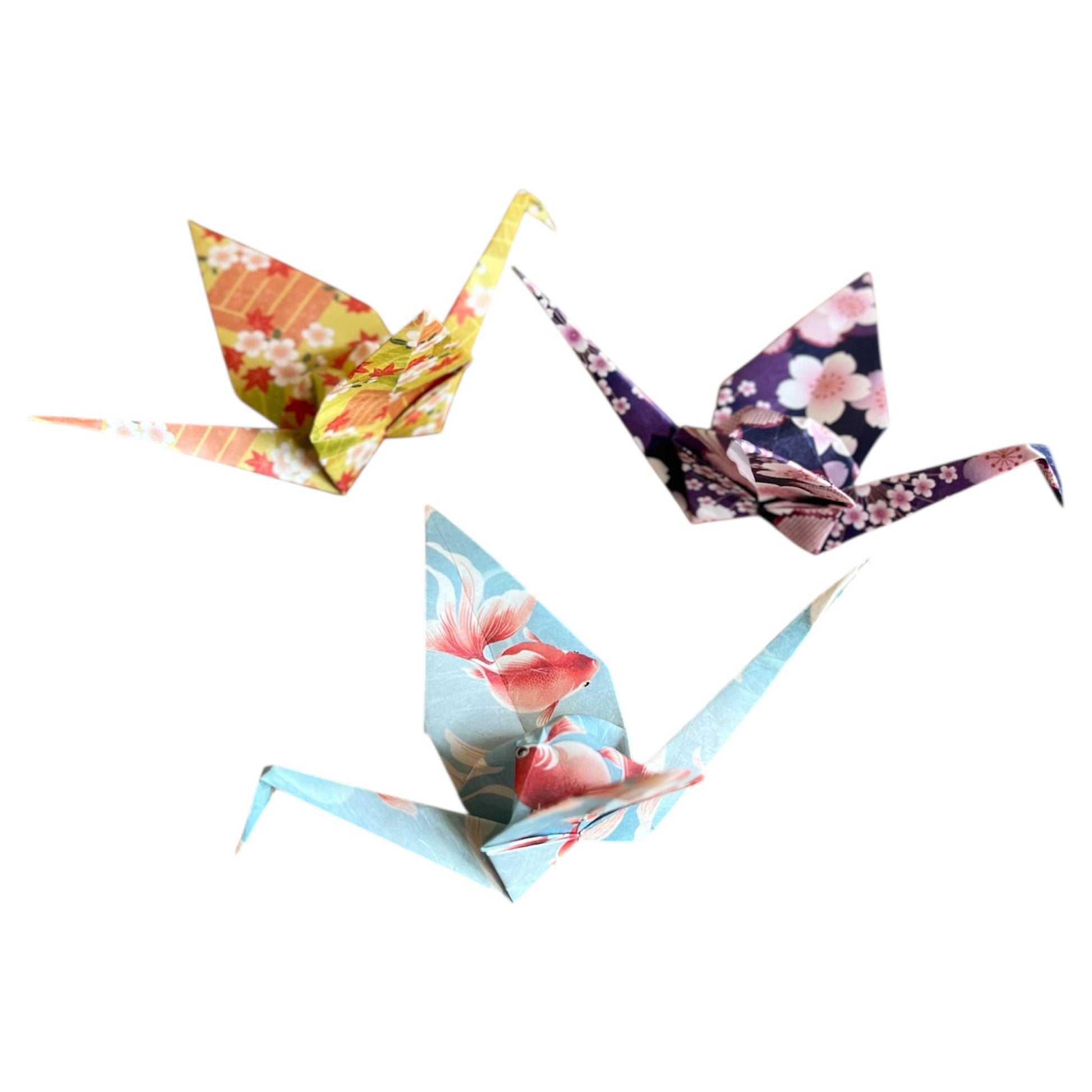Yuzen Washi Fish Pattern - Chiyogami Origami Paper